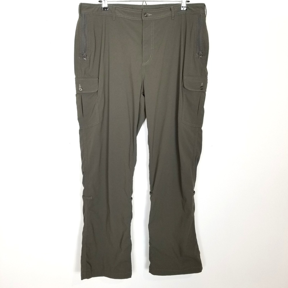 Clothing‎ Arts Women Pick-Pocket Proof Cargo Hiking Pants Sz 18 Reg Gray Nylon